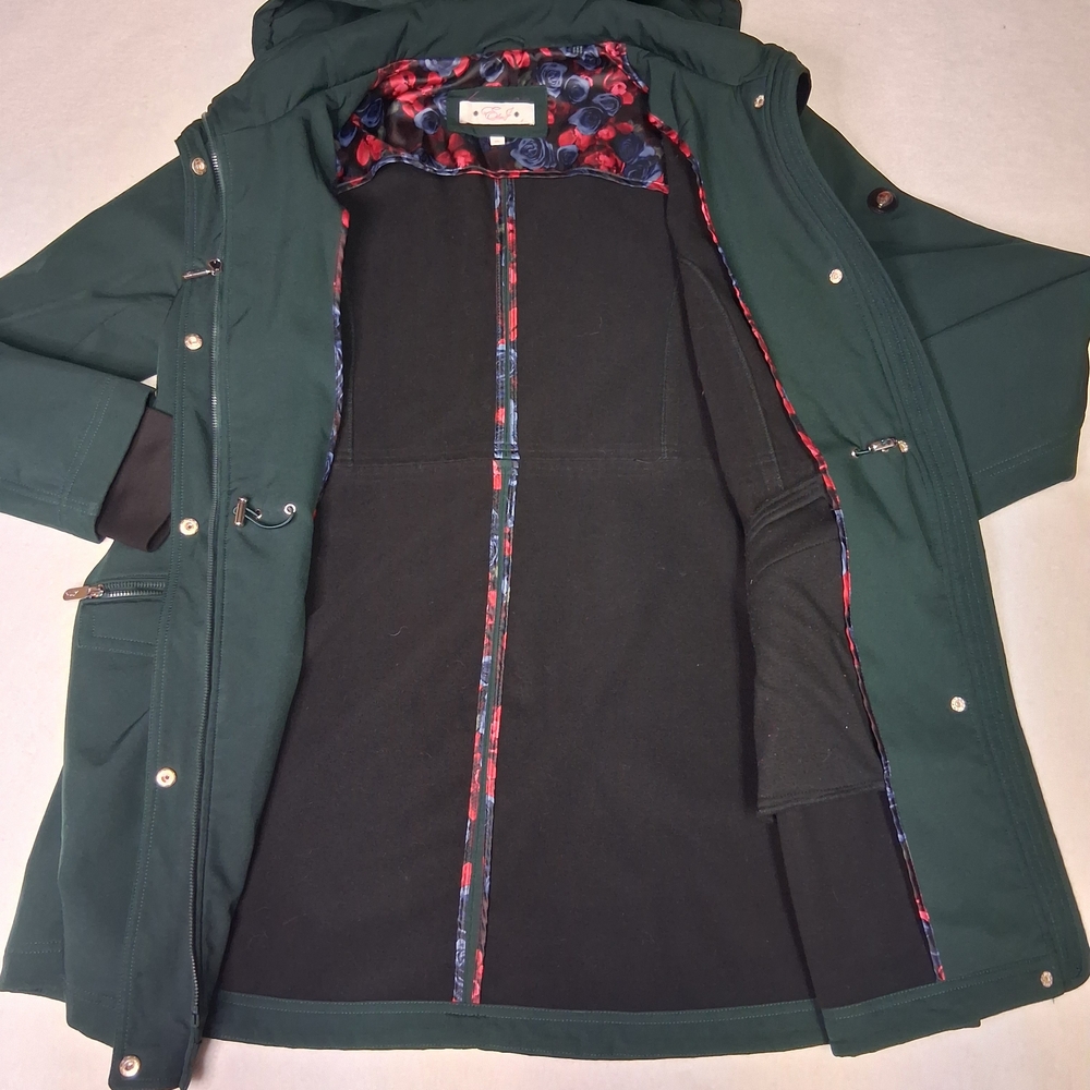Eliza J Forest Green Hooded Utility Jacket - Picture 7 of 8